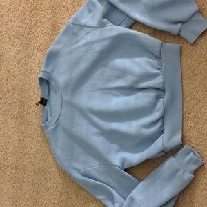 Small cropped light blue sweatshirt